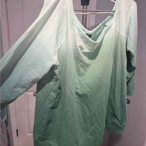torrid Mint Green Ombre Crewneck Sweatshirt